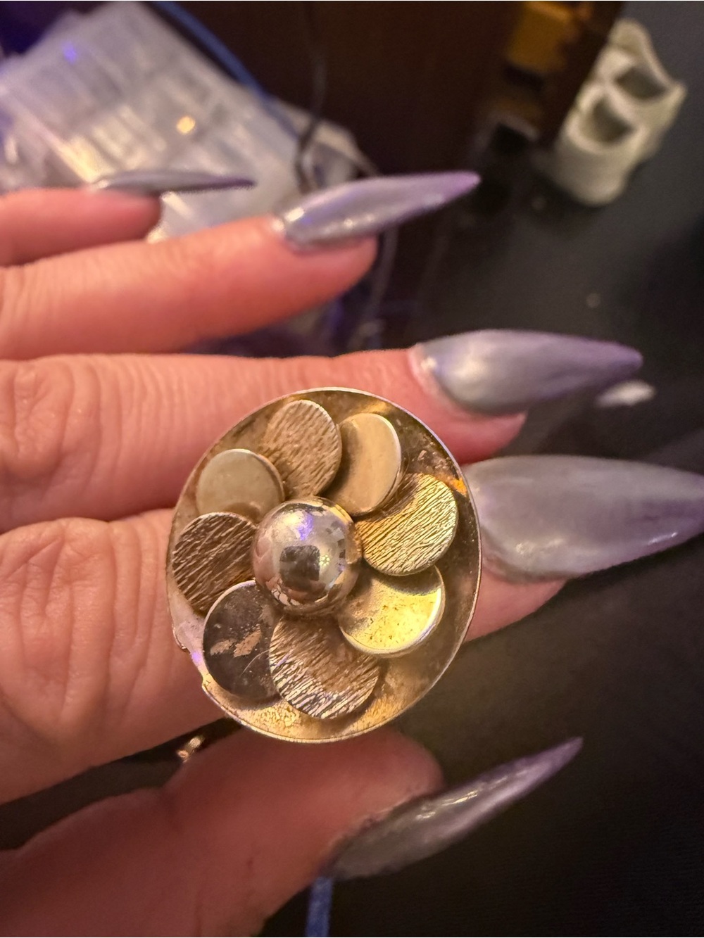Gold Floral Statement Ring - Women Jewelry